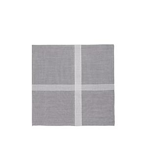 Simonnot Godard Men's Striped-border Cotton Pocket Square - Gray