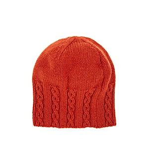 Inis Meain Men's Slouchy Merino Wool Hat - Red