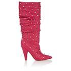 Valentino Garavani Women's Rockstud Leather Knee Boots-pink