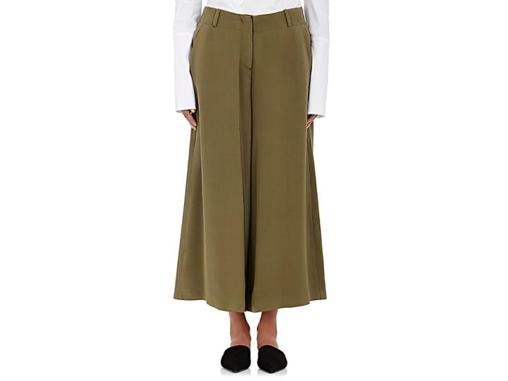 Ji Oh Women's Silk Crepe Gaucho Pants
