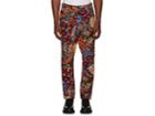 Sacai Men's Abstract-floral Corduroy Pleated Trousers