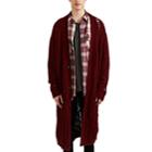 Amiri Men's Distressed Cable-knit Cashmere-wool Oversized Cardigan - Red