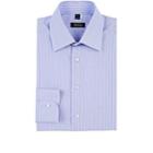 Barneys New York Men's Striped Cotton Poplin Dress Shirt-lt. Blue