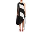 J Koo Women's Block-striped Crepe Maxi Dress