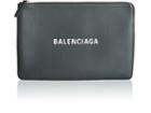 Balenciaga Women's Everyday Logo Large Leather Pouch