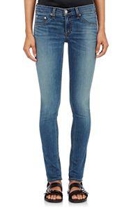 Rag & Bone Distressed Skinny Jeans-colorless