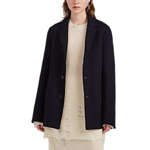 Jil Sander Women's Foamy Wool-cashmere Blazer Jacket - Navy