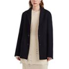 Jil Sander Women's Foamy Wool-cashmere Blazer Jacket - Navy