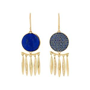 Pamela Love Fine Jewelry Women's Mismatched Moon Phase Chandelier Earrings - Gold