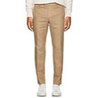 Pt01 Men's Linen-cotton Slim Trousers-beige, Tan