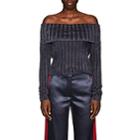 Sies Marjan Women's Daphne Rib-knit Velour Sweater-graphite