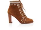 Christian Louboutin Women's Pichtoun Girl Embroidered Suede Ankle Boots