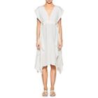 Derek Lam Women's Silk Crepe Wrap Dress-white