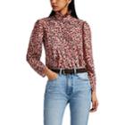 Robert Rodriguez Women's Cayana Pleated Floral Blouse - Pink