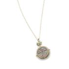 Retrouvai Women's Grandfather Compass Pendant Necklace - Green