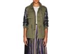 Barneys New York Women's Sequined-sleeve Cotton Twill Military Jacket