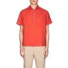 Barena Venezia Men's Linen Short-sleeve Shirt-red