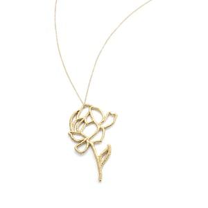 Brent Neale Women's Peony Pendant Necklace - Gold