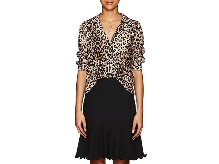 Barneys New York Women's Leopard-print Silk Blouse