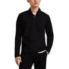 James Perse Men's Cotton Terry Long-sleeve Polo Shirt - Black