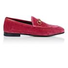 Gucci Women's New Jordaan Velvet Loafers - Md. Red