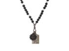 Miracle Icons Men's Vintage-icon Lava Bead & Pearl Necklace