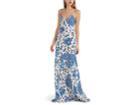 Rebecca De Ravenel Women's Floral Silk Gown