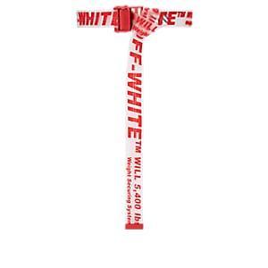 Off-white C/o Virgil Abloh Men's Industrial Logo-embossed Belt - Red