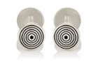Zadeh Men's Concentric Circle Double-sided Cufflinks