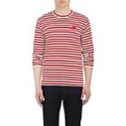 Comme Des Garons Play Men's Heart Patch Long-sleeve T-shirt-red