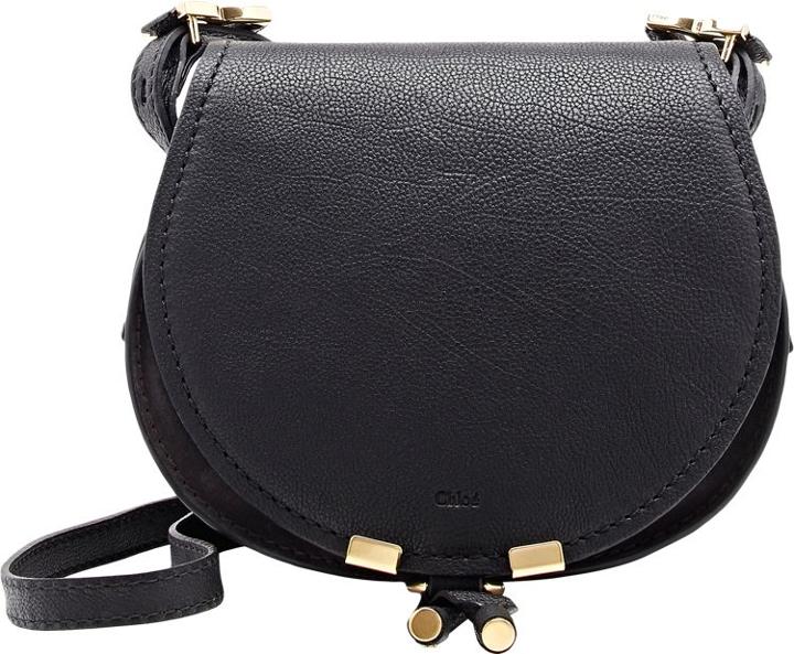 Chlo Marcie "nude" Small Saddle Bag-colorless