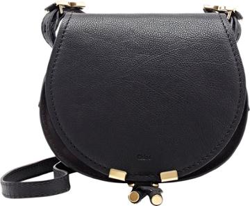 Chlo Marcie "nude" Small Saddle Bag-colorless