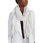 From The Road Women's Cira Striped Linen Scarf - White