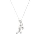 Agmes Women's Coral Pendant Necklace - Silver