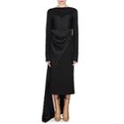 Maison Margiela Women's Draped Satin-detailed Jersey Midi-dress - Black