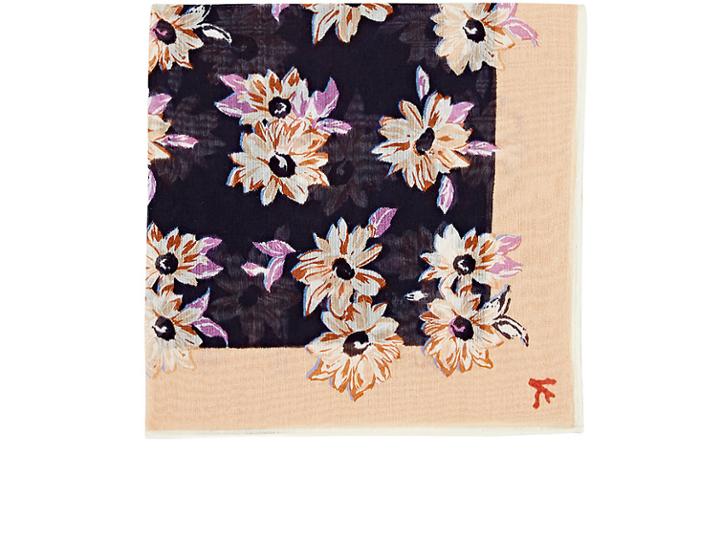 Isaia Men's Floral-print Cotton-silk Pocket Square