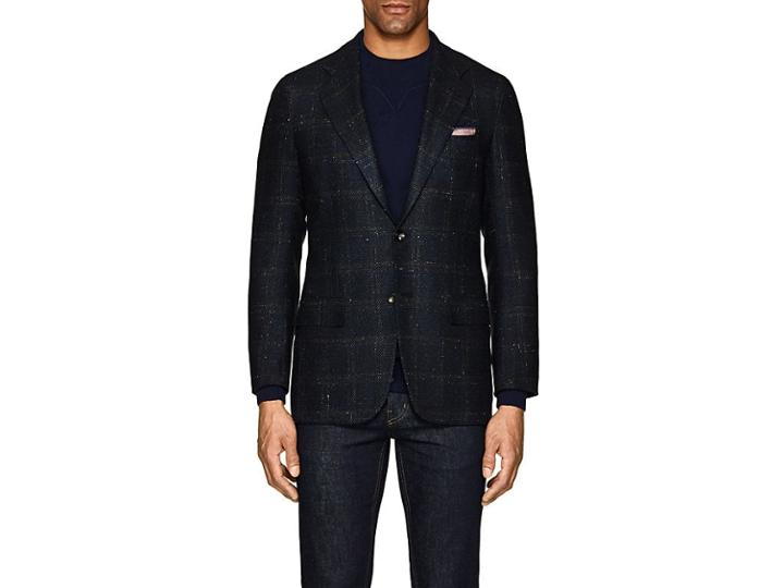 Kiton Men's Checked Cashmere-blend Two-button Sportcoat
