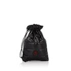 8 Moncler Palm Angels Men's Quilted Drawstring Pouch - Black