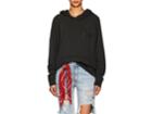 R13 Women's Shredded Cotton Terry Hoodie