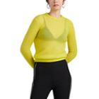 Area Women's Fuzzy-knit Crewneck Sweater - Yellow