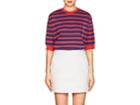 Givenchy Women's Logo Striped Compact Knit Cotton Top