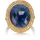 Malcolm Betts Women's Oval Blue Sapphire & Yellow Gold Ring-blue