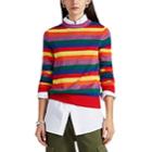 Moncler Women's Metallic-striped Cotton Sweater