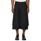 Craig Green Men's Layered Cotton Drop-rise Shorts-black