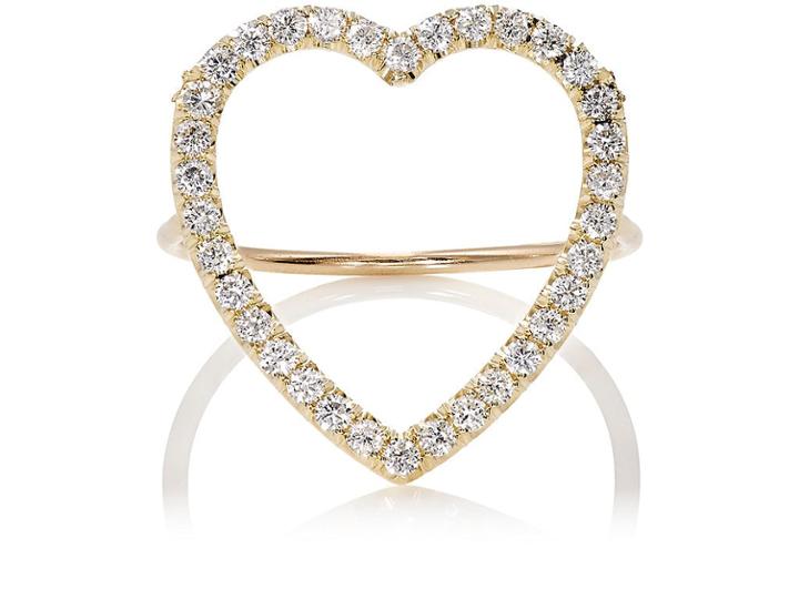Jennifer Meyer Women's Diamond Large Open Heart Ring