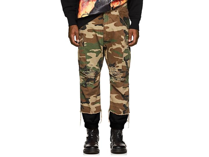 R13 Men's Harem Camouflage Cotton Cargo Pants