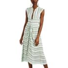 Proenza Schouler Women's Striped Textured-gauze Midi-dress - Mint