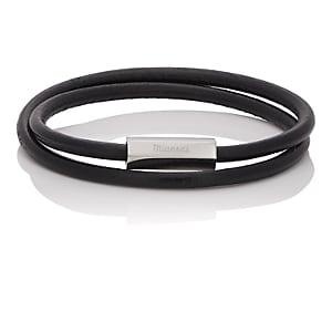 Miansai Men's Bare Double-wrap Bracelet-black