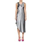 Helmut Lang Women's Silk Satin Asymmetric Midi-dress-gry Pebble
