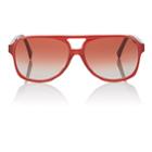 Cline Women's Oversized Aviator Sunglasses-stawberry Red
